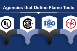 Which Agencies Define Electrical Flame Testing?