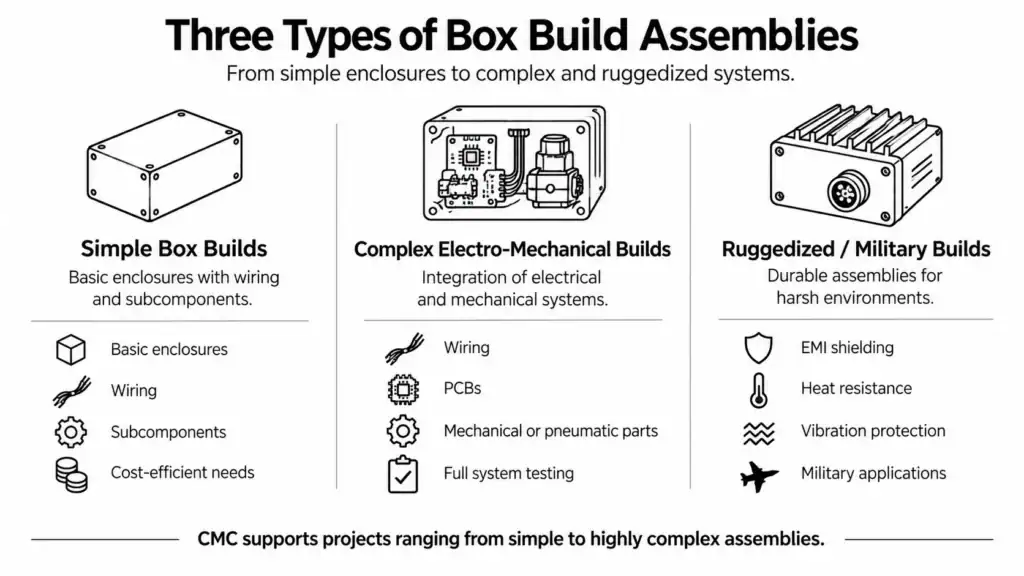 types of box build assemblies