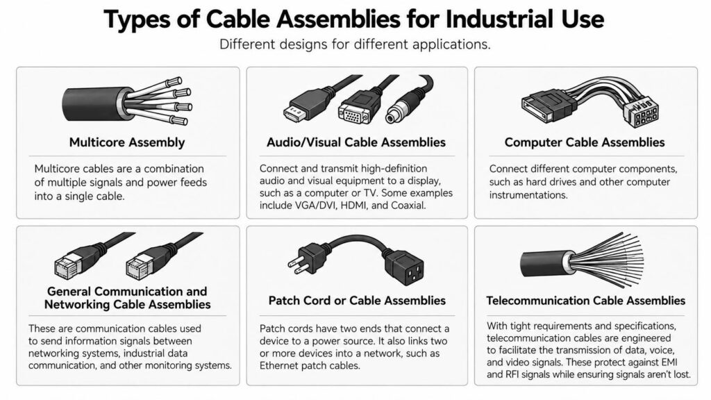 types of cable assemblies